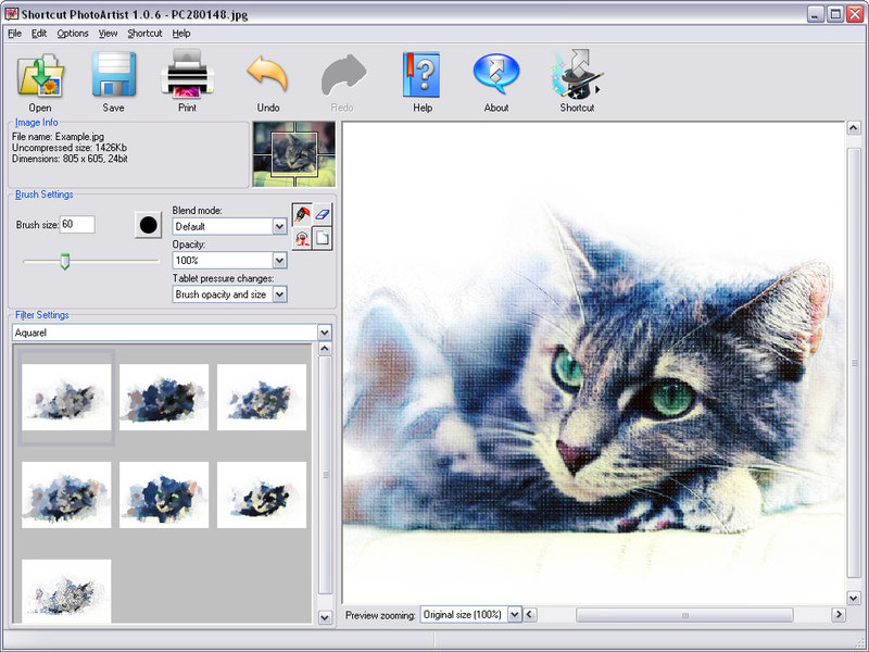 Shortcut PhotoArtist Screenshot